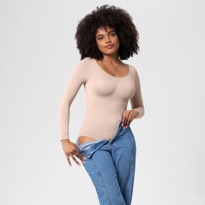 One-piece Bottoming Shirt Long-sleeved Corset