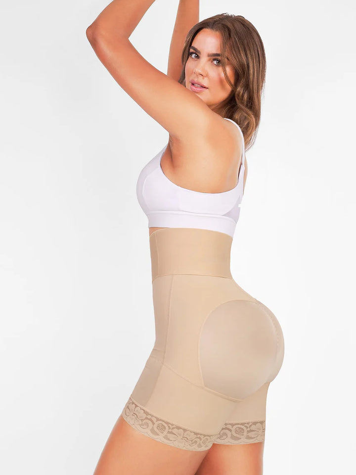 Shapewear high-cut shorts with bum lift and tummy support